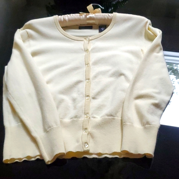 Moda International size M pale yellow cardigan sweater - Picture 1 of 6